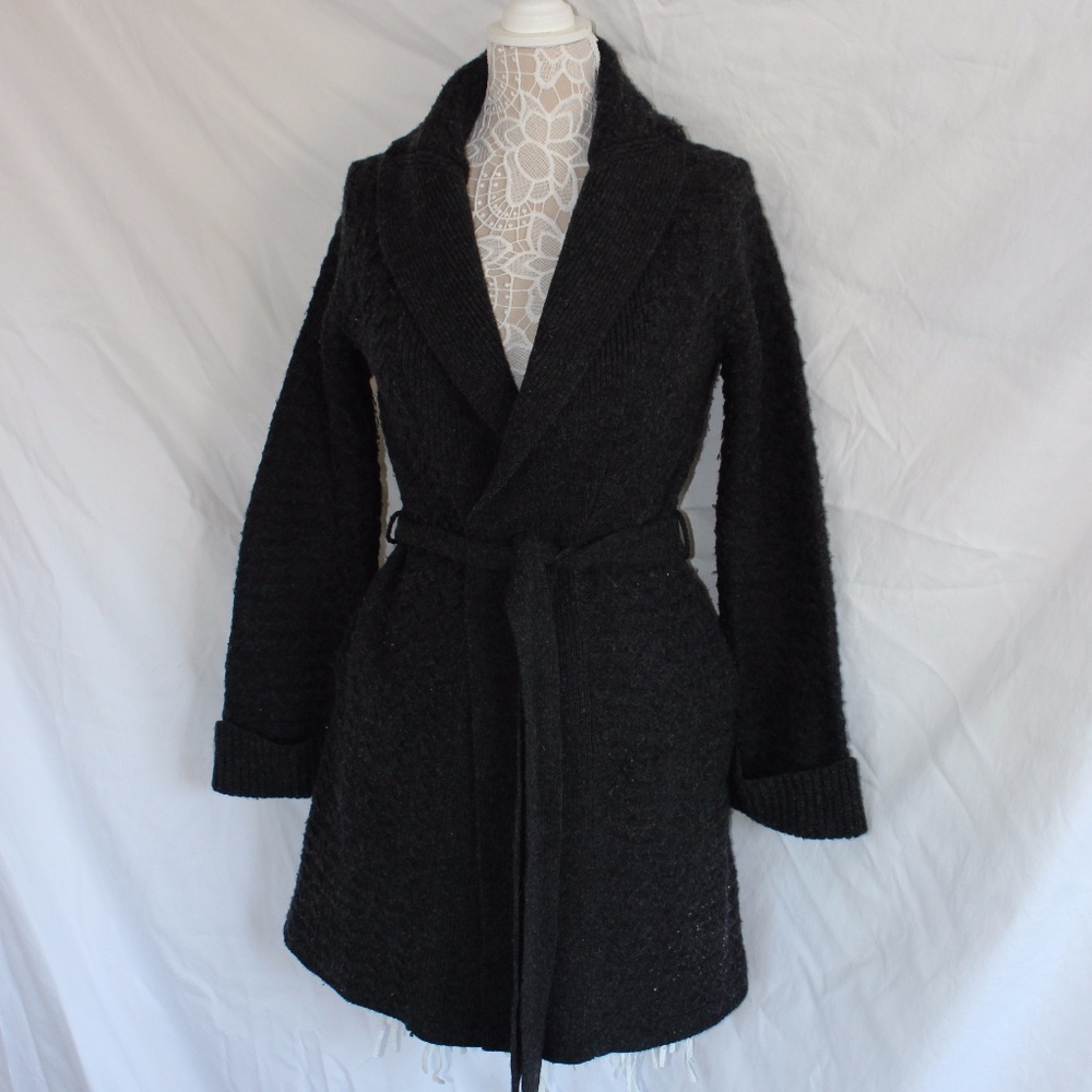 Anthropologie Robin charcoal long sweater
